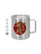 Koupakoupa House Cană Metalică Cu Capac Maro 300ml