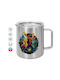 Koupakoupa Ash Ketchum & Pikachu Metallic Mug with Lid Gray 300ml