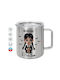 Koupakoupa Wednesday Adams Metallic Mug with Lid Brown 300ml