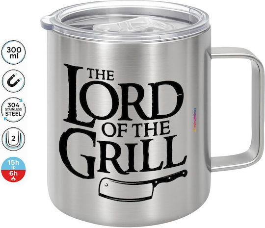 Koupakoupa Grill Cană Metalică Cu Capac Maro 300ml