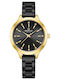 Giewont Womens Battery Watch With Black Metal Bracelet
