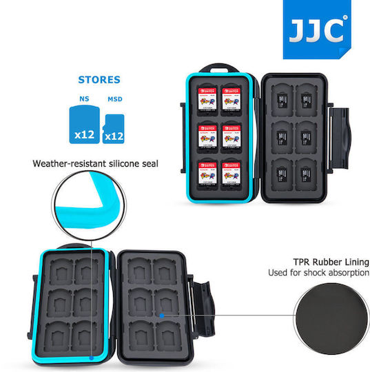 Jjc Card Case Nintendo Switch 12 Game Cards + 12 Micro Sd Waterproof Durable