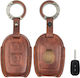 Leather Car Key Case Renault-dacia 2 Buttons