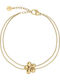 Edblad Women's Chain Bracelet with Flower Design Gold Plated Steel 18.5cm