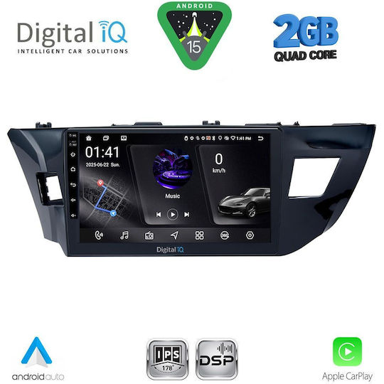 Digital IQ Car Audio System for Toyota Corolla 2013-2016 (Bluetooth/USB/WiFi/GPS/Apple CarPlay/Android Auto) with 10" Touch Screen