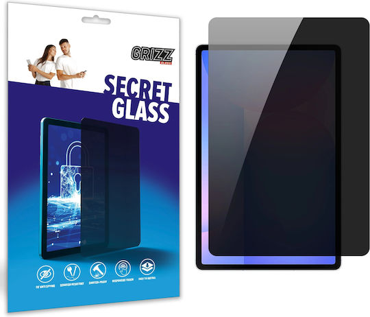 GrizzGlass Ceramic Datenschutz Matt Gehärtetes Glas Galaxy Tab S10 FE+ Schwarz