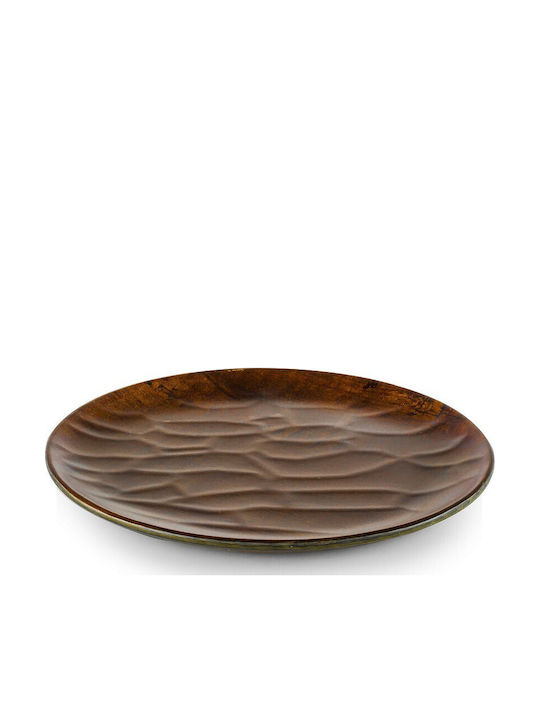 Espiel Chestnut Servierplatte Untiefe aus Melamin Braune 23cm 6 Stück