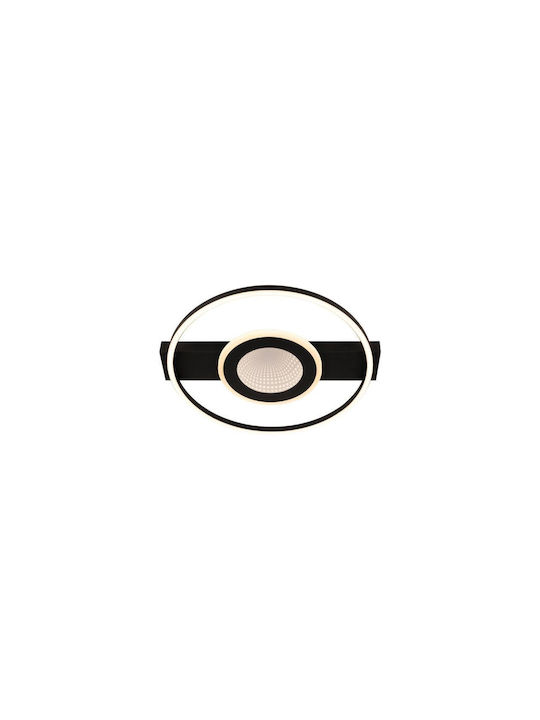Lucide Lightning Marcia Πλαφονιέρα Οροφής Μαύρη με Ενσωματωμένο LED