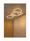 Lucide Lightning Nicola Πλαφονιέρα Οροφής 132εκ. Λευκή με Ενσωματωμένο LED