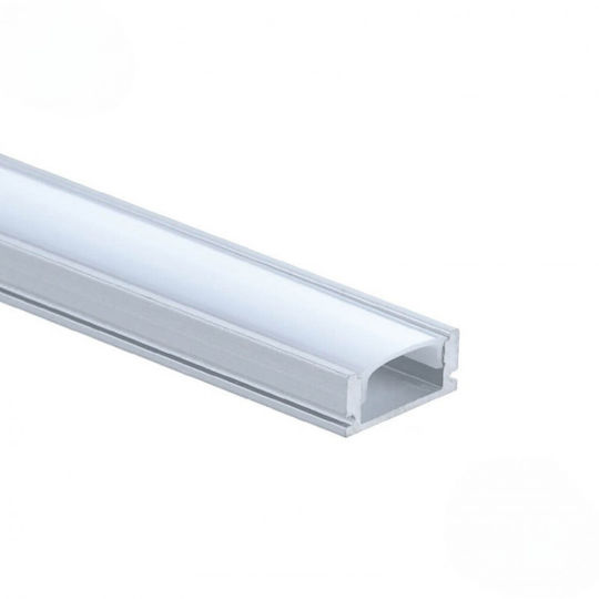 Jager LED Strip Aluminum Profile 2m Silver Milky Cover