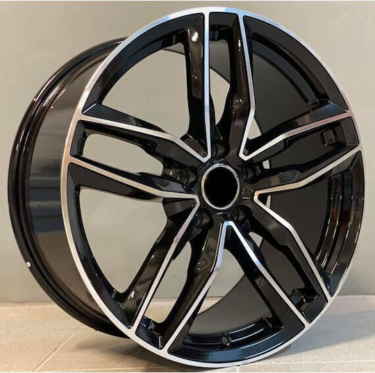 Audi Style 1196 8x18 5x112 Et35/39 Black Face Machined