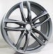 Audi Style 1196 8x18 5x112 Et35 Gun Metal Matt Face Machined