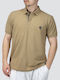 Polo Herrenbluse Kurzarm Beige