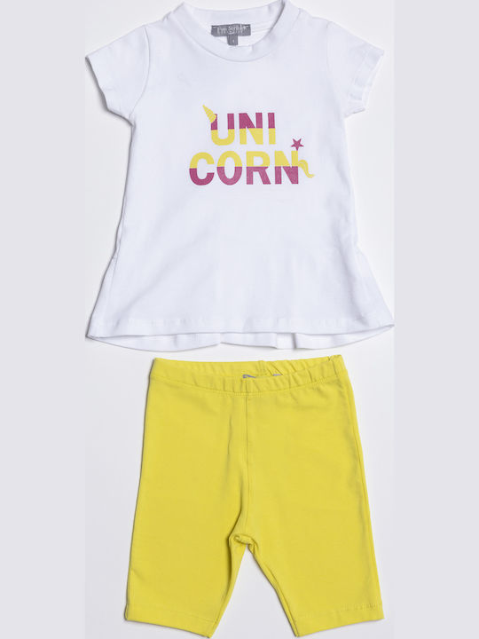 Kinderbekleidungsset mit Sommer Leggings 2 Stück Weiß