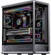 Jonsbo D401 Gaming Midi Tower Computer Case with Side Window Black