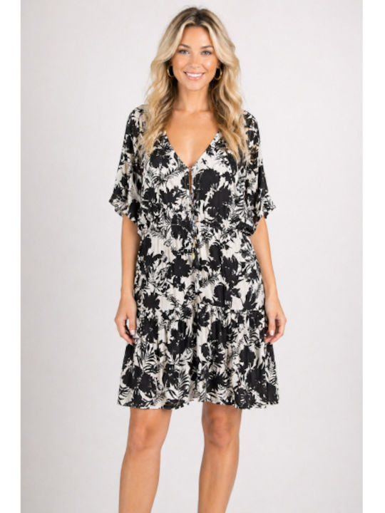 Morena Spain Summer Mini Dress Black SL-2471-14...