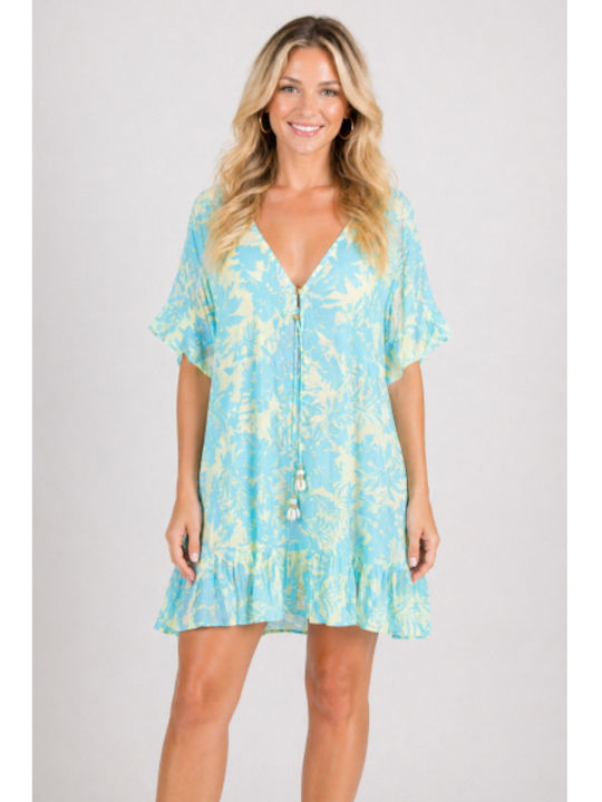 Summer Mini Dress Light Blue SL-2471-1431-26DR-LIGHT BLUE