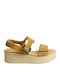 Women's Flat Sandals Flatforms Tabac Brown