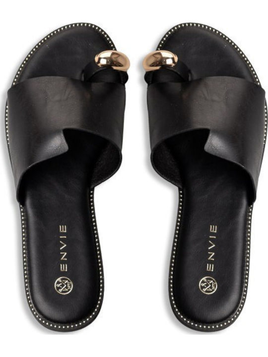Envie Shoes Flache Damen Sandalen Schwarz