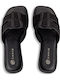Flache Sandalen Für Damen Schwarz
