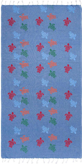Silk Fashion Beach Towel Pareo Blue 90x180cm