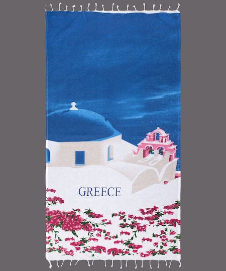Silk Fashion Beach Towel Pareo Blue 90x180cm