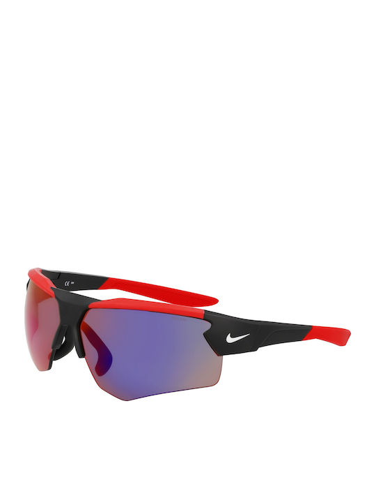 Nike Men's Sunglasses with Red Frame and Multicolour Lens NKEV24037-12