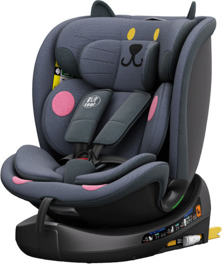 Buf Boof B-Joy Deluxe Scaun Auto i-Size cu Isofix Gri Închis CAT 0-36 kg