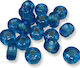 Glass Beads Rondelle Blue 11x6mm Hole 3mm 50 pcs