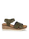 Leather Khaki Sandals