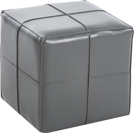 Taburet de Cameră de Zi Îmbrăcat cu Piele Sintetică Enzo Gri 31x31x31cm