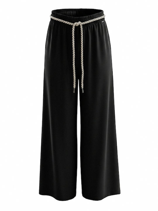 Toi&Moi Women's Fabric Trousers Black