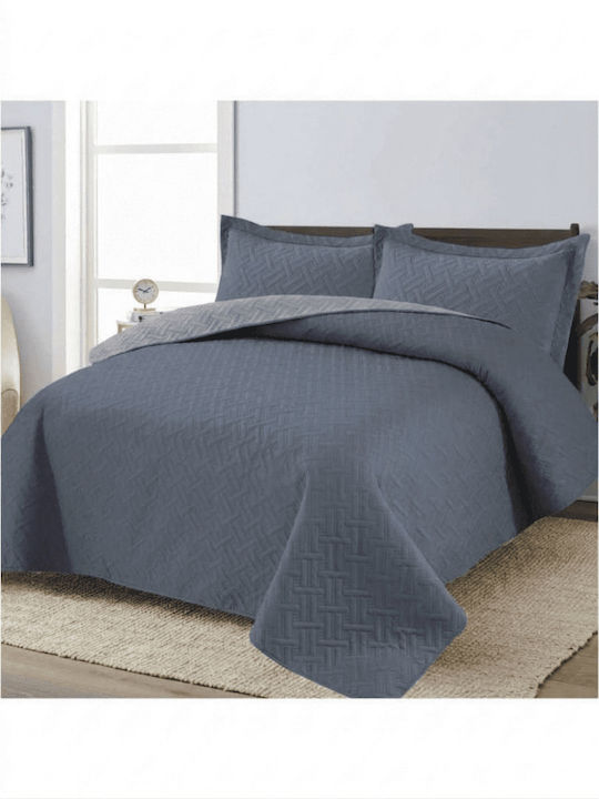 Ultrasonic Set Single Coverlet Gray/Dark Gray 160x240cm 2 Pieces