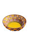 Maegen Διακοσμητικό Μπωλ Rattan Κίτρινο 11x11cm