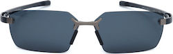 TAG Heuer Men's Sunglasses with Gray Frame and Blue Lens