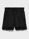 Damen Hohe Taille Shorts Schwarz
