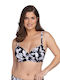 Bikinioberteile Blumen Schwarzes