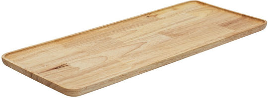 Ξύλινα Ορθογώνια Πιάτα Rubberwood Με Τοίχωμα 70x28 Εκ