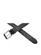 Men's Belt From Black Artificial Leather