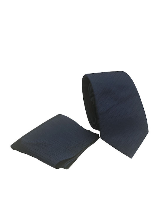 Moor Set Of Men's Synthetic Printed Ties In Blue Colour