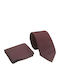Moor Set Of Men's Synthetic Printed Ties In Burgundy Colour