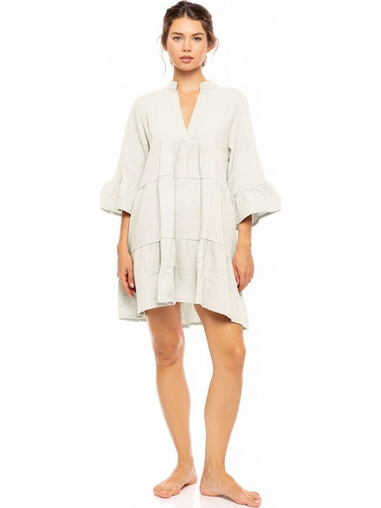 Pink Label Women's Beachwear Caftan White
