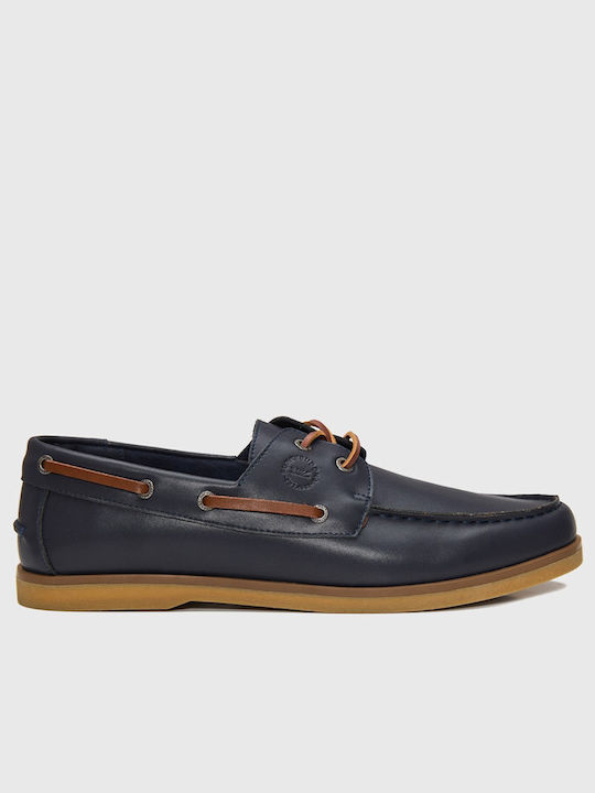 Funky Buddha Leather Men's Boat Shoes in Blue C...
