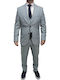 Summer Men's Suit with Vest Slim Fit Light Blue