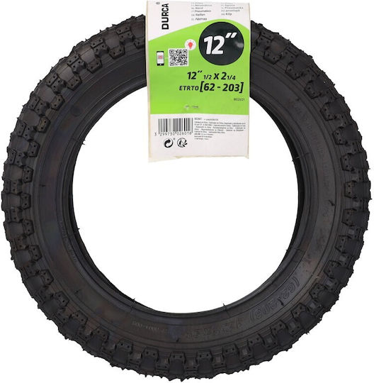 Durca Bike Tyre 12" X 1 2x2-1 4 62-203 Black 802601