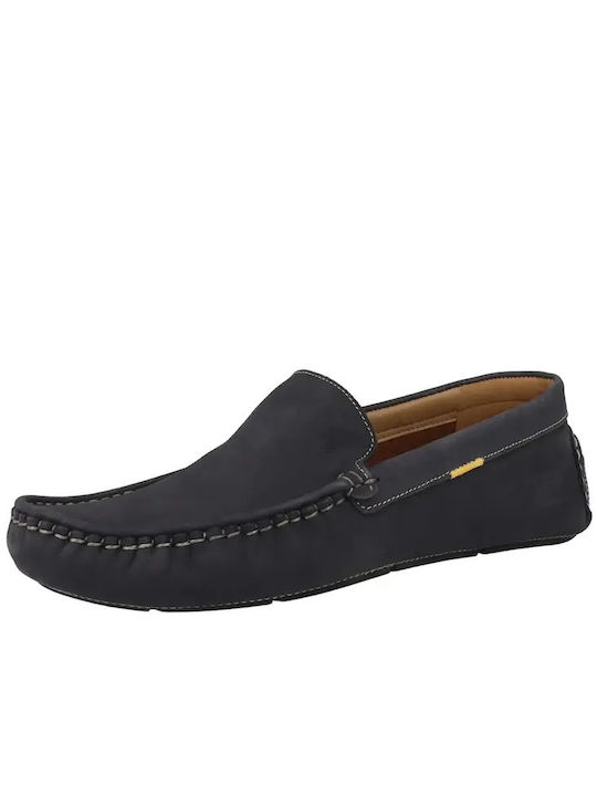Leather Men's Slip-On Blue