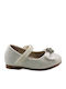 Kids Anatomic Leather Ballerinas with Hoop & Loop Closure Beige