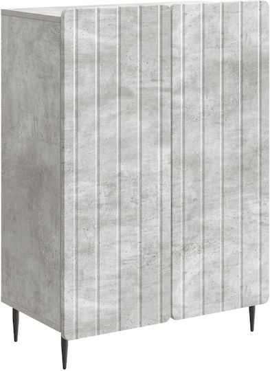 Μπουφές Ξύλινος Γκρι Σκυροδέματος 66x34.5x92cm