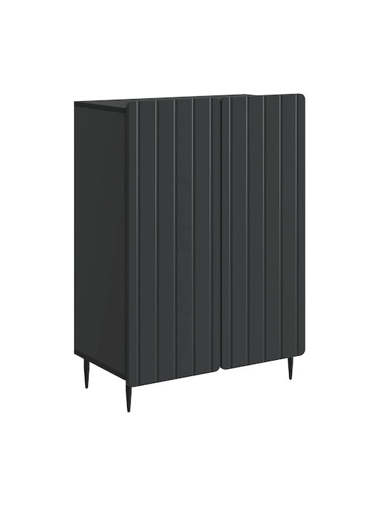 Bufet Din Lemn Negru 66x34.5x92cm