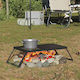 vidaXL Camping Table Folding 68x30x17cm Black